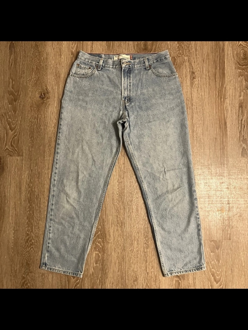 VTG 2005 Levi's 550 Relaxed Tapered Womens Jeans Size 14 S Light Wash Distressed